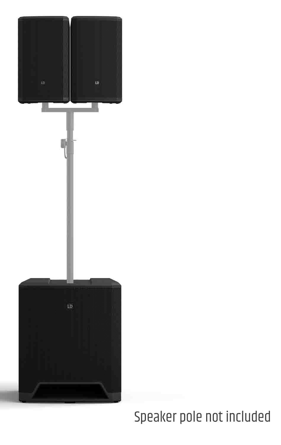 LD Systems DAVE 18 G4X Compact 2.1 Powered PA System with Bluetooth and Mixer - 2000W RMS