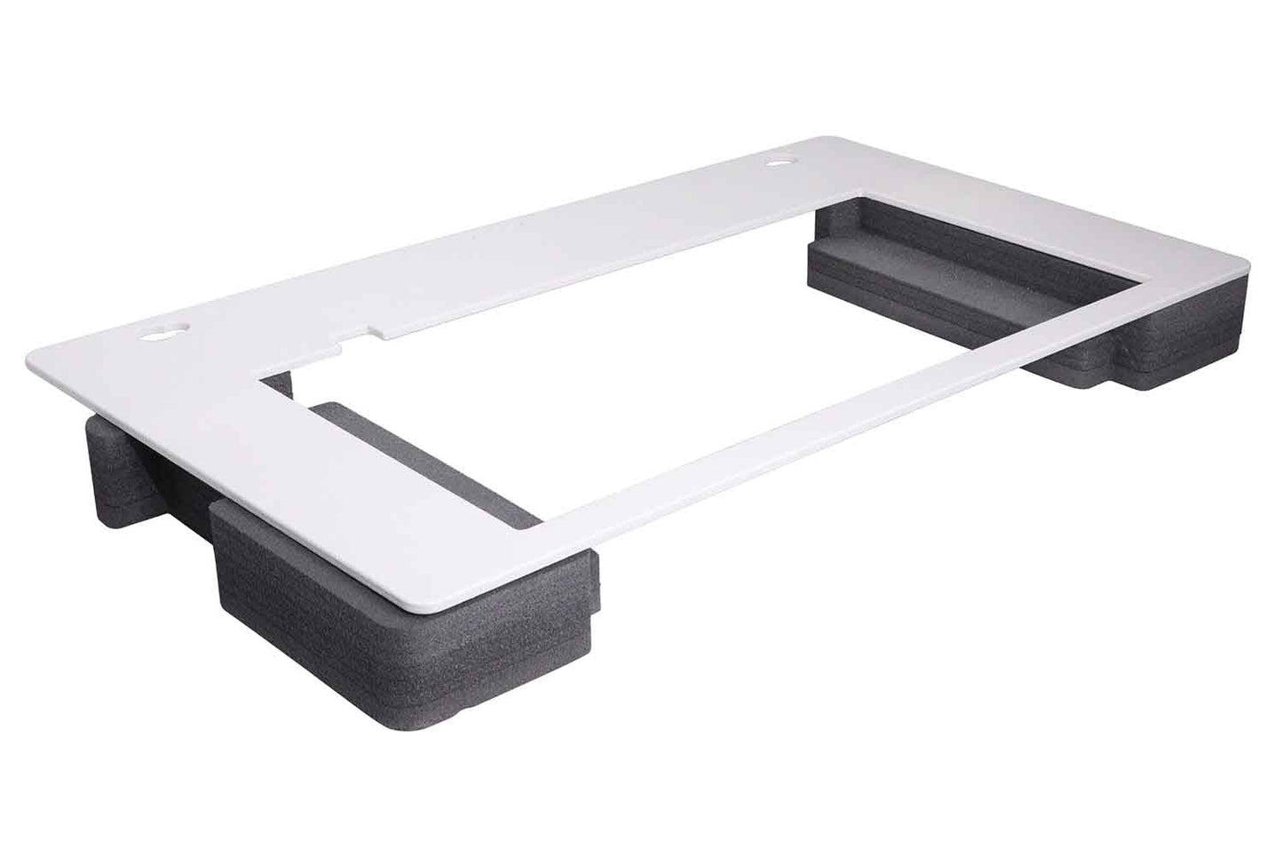 ProX Rev7 Control Tower Podium with 2x1U Rack Case DJ Package - White - Hollywood DJ