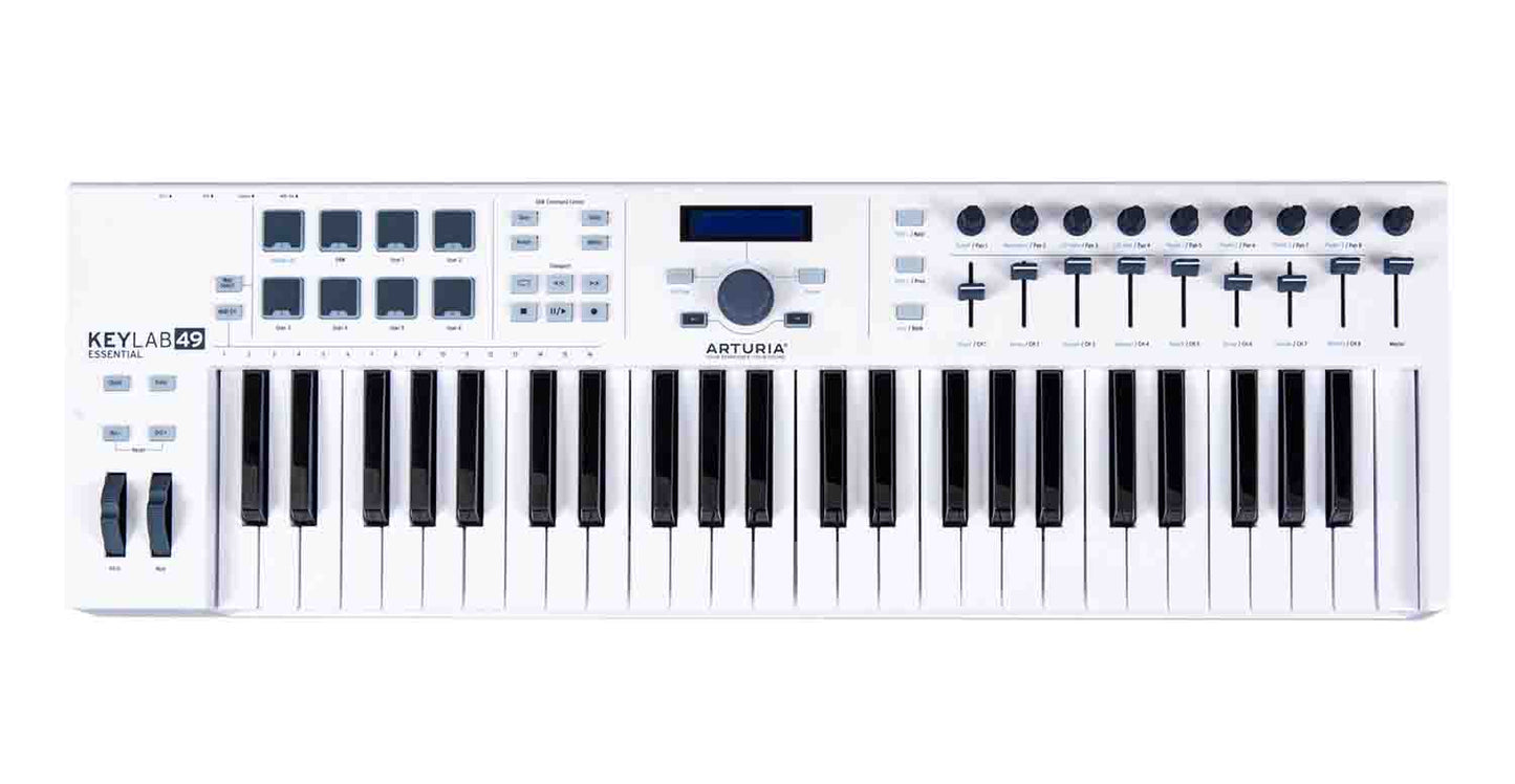 Arturia KEYLAB 49 Essential Universal MIDI Controller and Software - White - Hollywood DJ