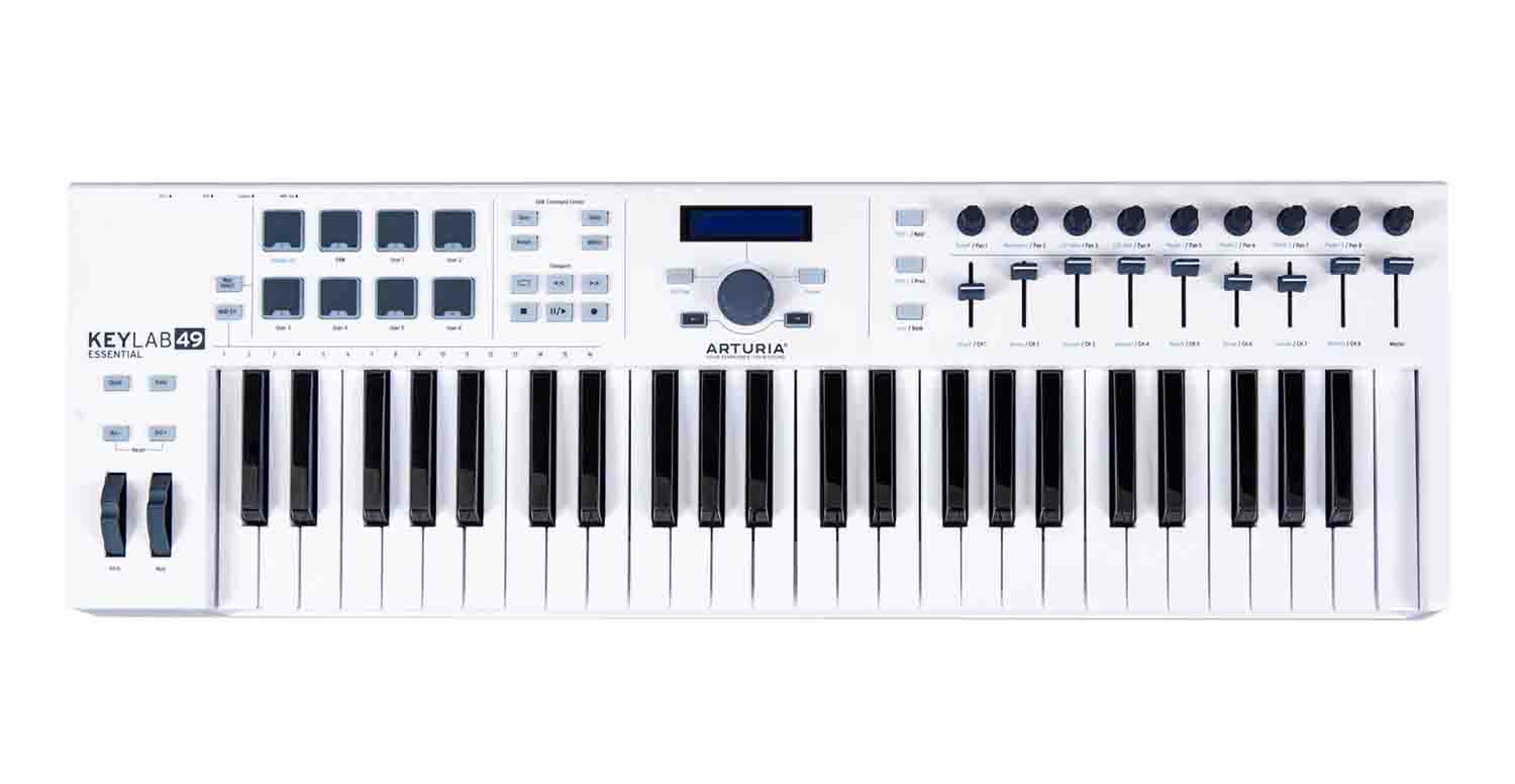 Arturia KEYLAB 49 Essential Universal MIDI Controller and Software - White - Hollywood DJ
