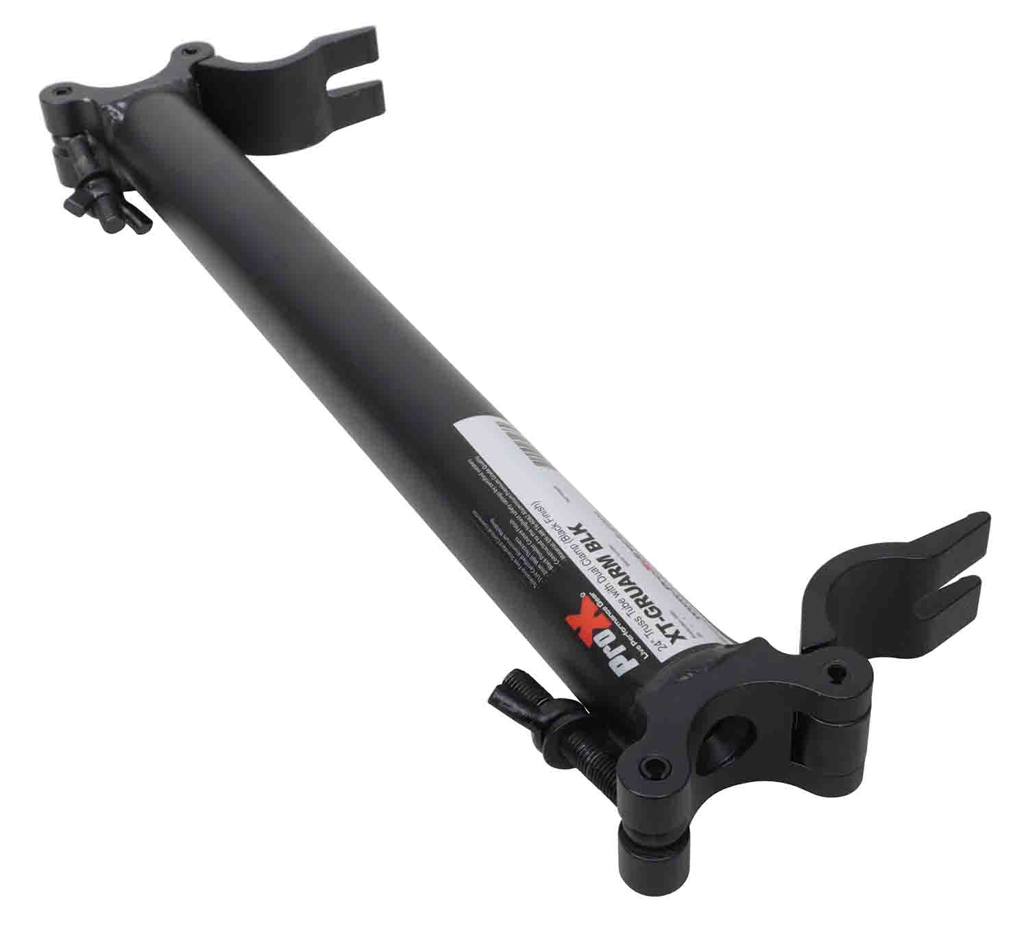 PROX XT-BTS BX4-G8 24 Inch Truss Tube with Dual Clamp for ProX XT-GRU Rapid Grid Modular System - Black - Hollywood DJ