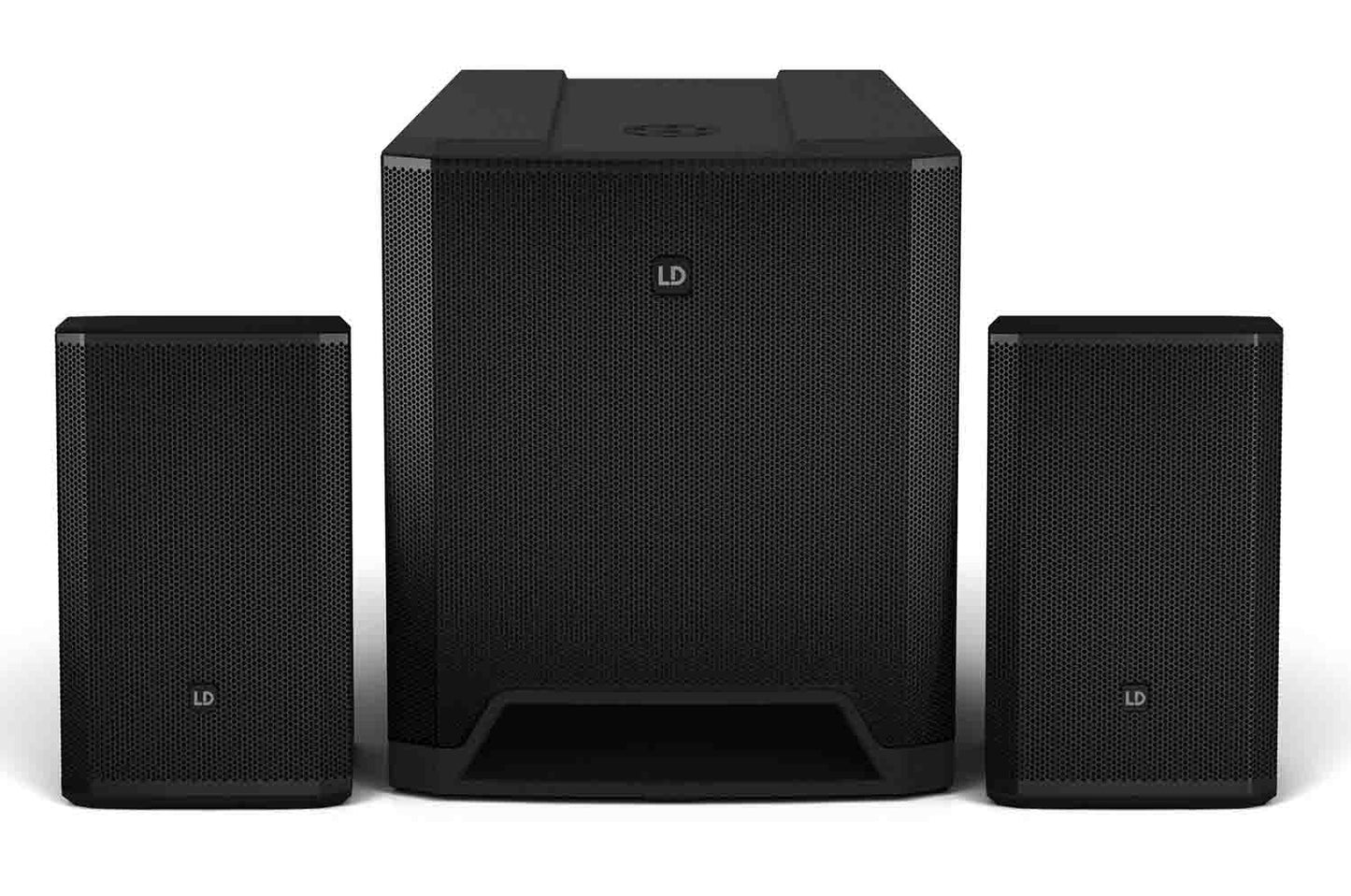 LD Systems DAVE 18 G4X Compact 2.1 Powered PA System with Bluetooth and Mixer - 2000W RMS