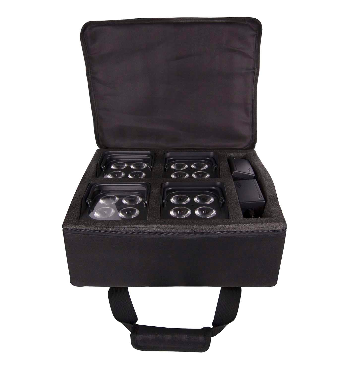 Colorkey CKW-6024 MobilePar Mini Hex 4 Bundle with Carrying Case - 4-Pack - Hollywood DJ