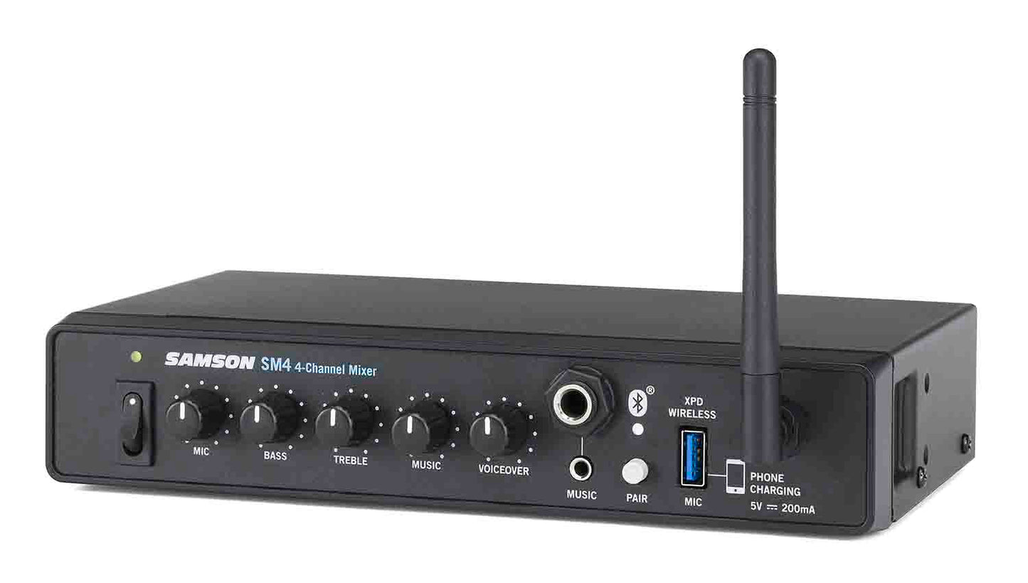Samson SM4, 4-Channel Rack-Mountable Mixer with Bluetooth