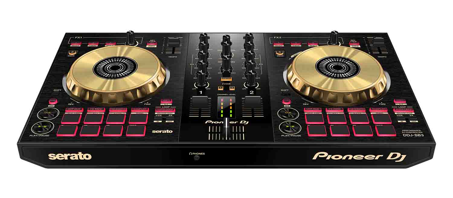 B-Stock: Pioneer DJ DDJ-SB3-N 2-Channel DJ Controller for Serato DJ Lite (Gold on Black) - Hollywood DJ