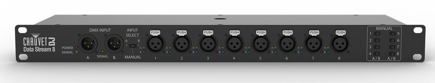 B- Stock: Chauvet DJ DATA STREAM 8, Dual Input 8 Output Flexible DMX Splitter - Hollywood DJ