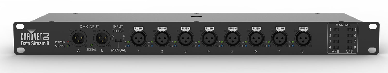 B- Stock: Chauvet DJ DATA STREAM 8, Dual Input 8 Output Flexible DMX Splitter - Hollywood DJ