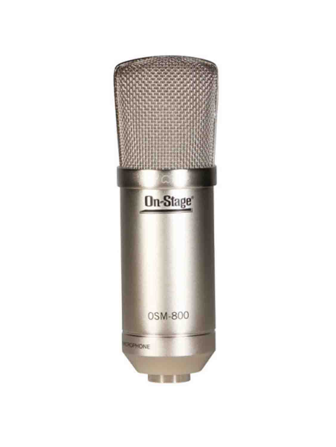 Onstage AS800 Large-Diaphragm Cardioid Condenser Microphone with Shock mount - Hollywood DJ