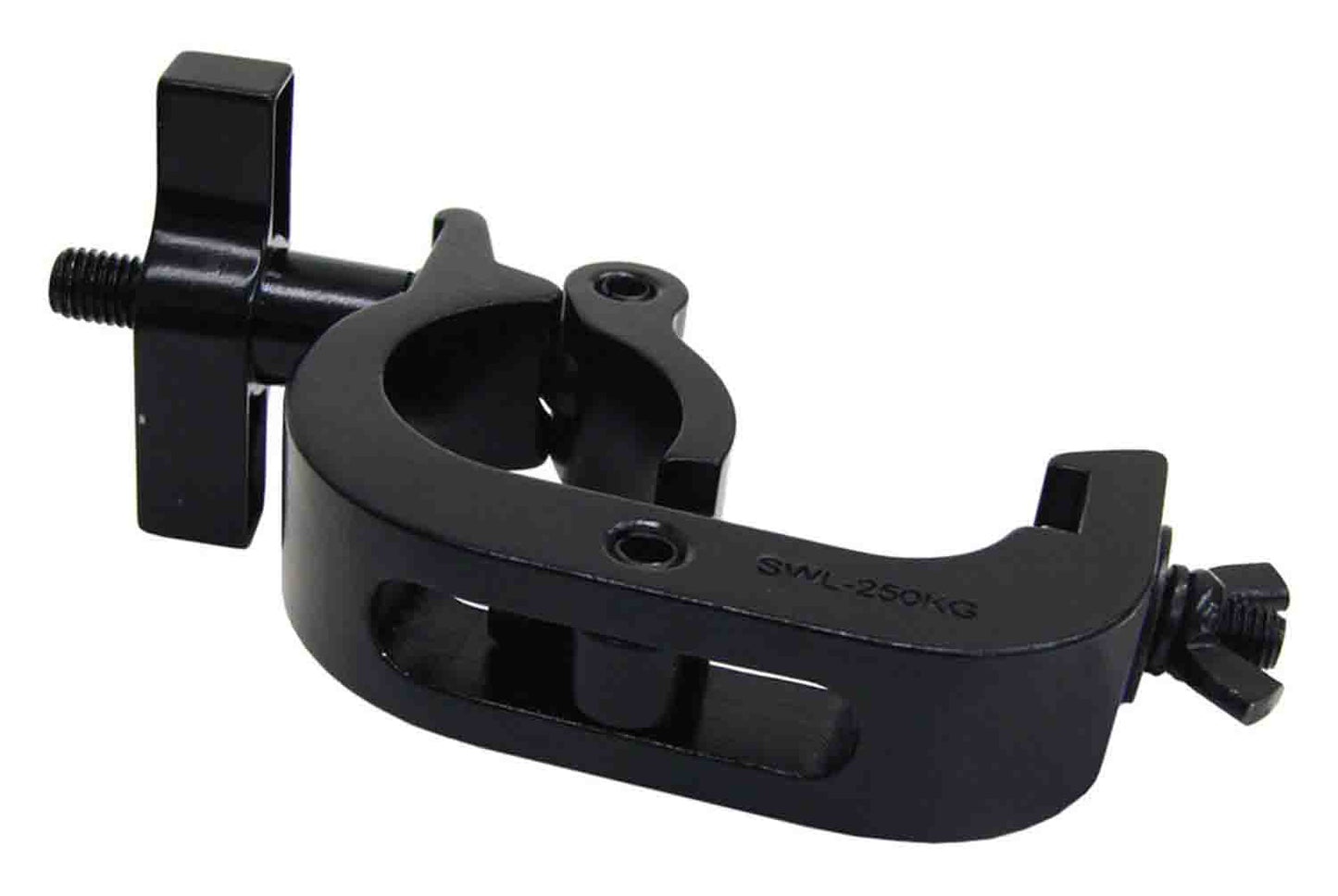 Global Truss TRIGGER CLAMP BLK Heavy Duty Hook Style - Black - Hollywood DJ