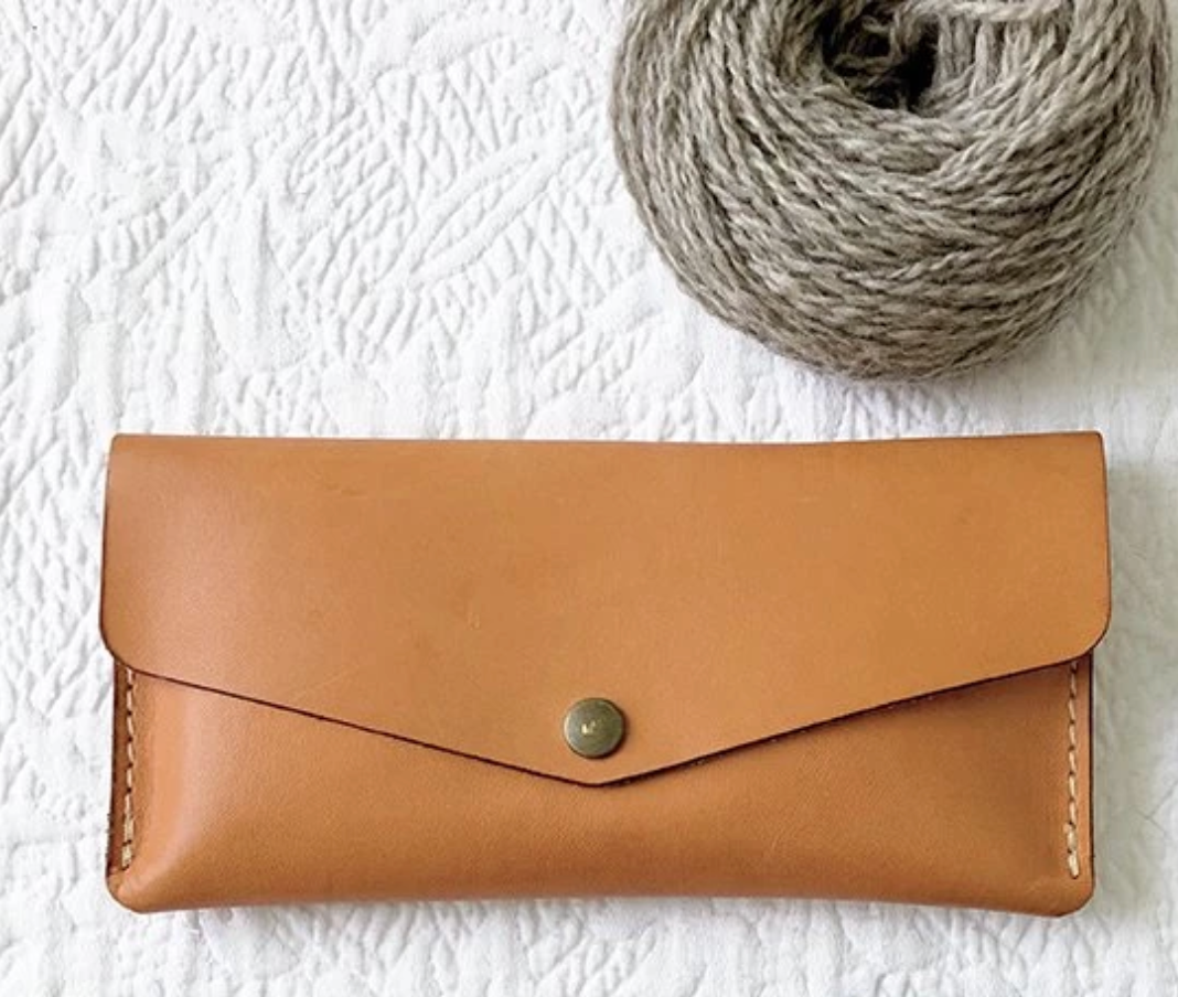 Fringe Supply Co Stitch Marker Leather Pouch - Brown