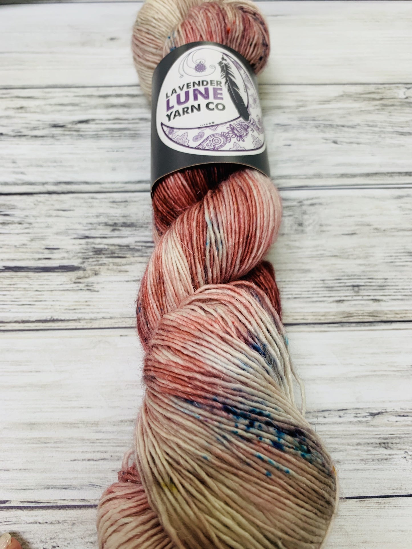 Lavender Lune Merino Linen Fingering Knitting Yarn