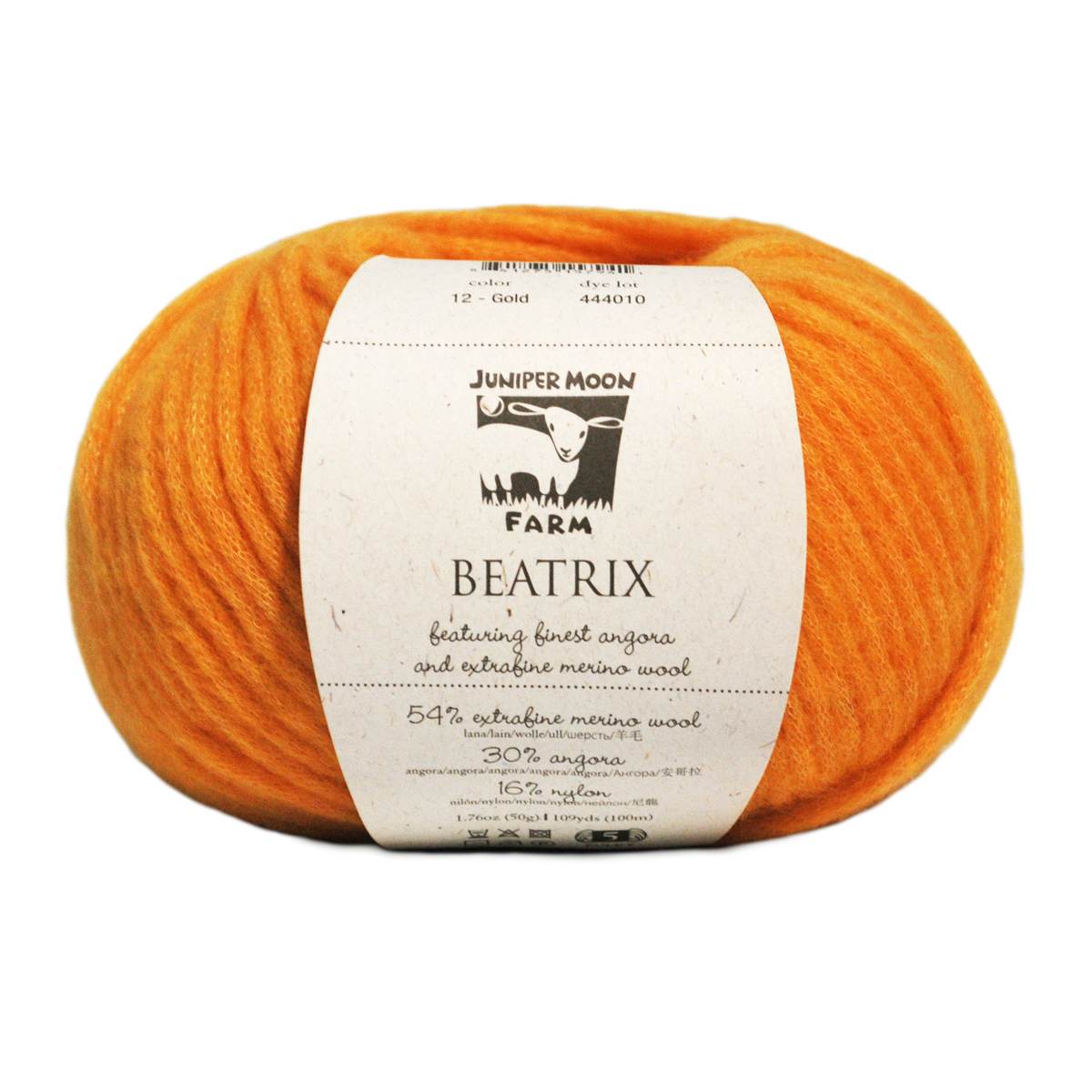 Light & Lofty Juniper Moon Farm Yarn by Beatrix - Gold