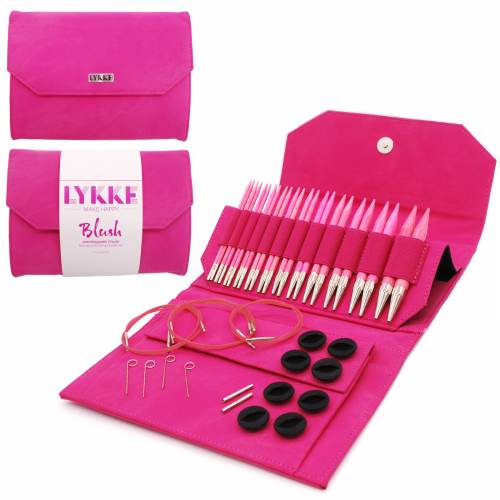 Lykke Blush Birchwood 5 inch Interchangeable Knitting Needle Set