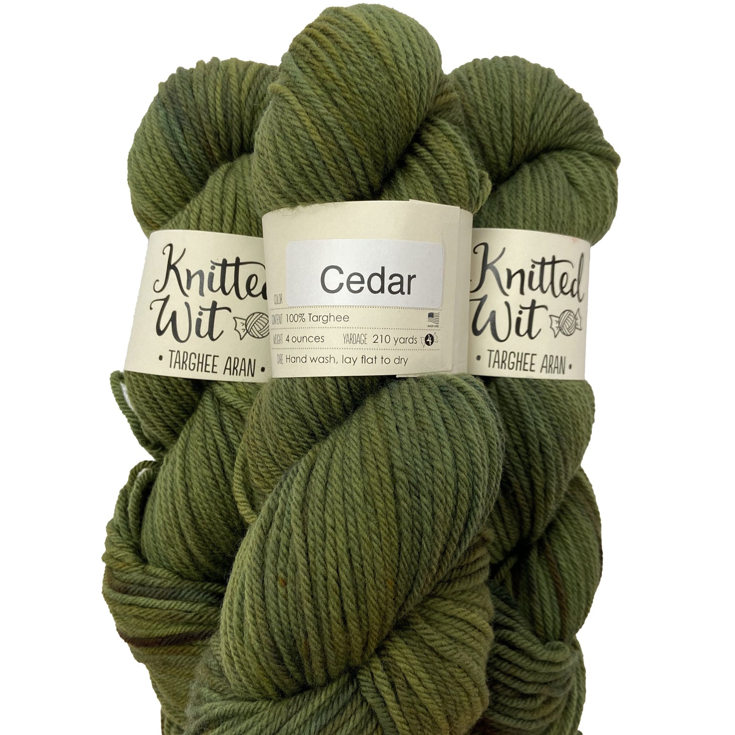 Knitted Wit | 100% Targhee Aran - Cedar