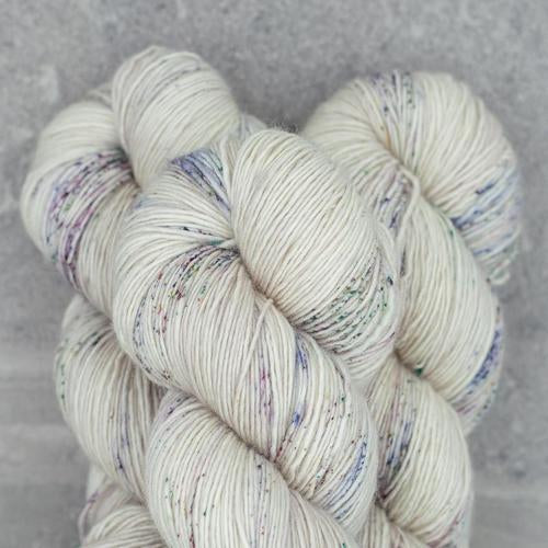 Madelinetosh Yarn | Farm Twist in White with Spots