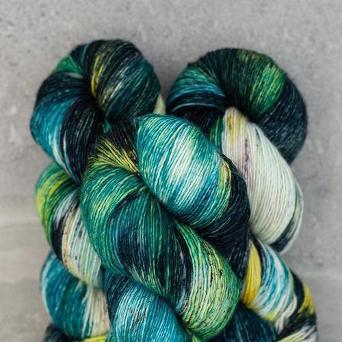 Madelinetosh Yarn - Twist Light Yarn - Green & White