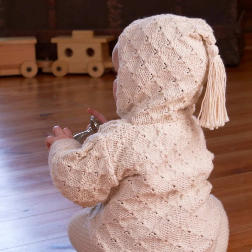 Tassel Baby Cardigan Kit | Appalachian Baby Design