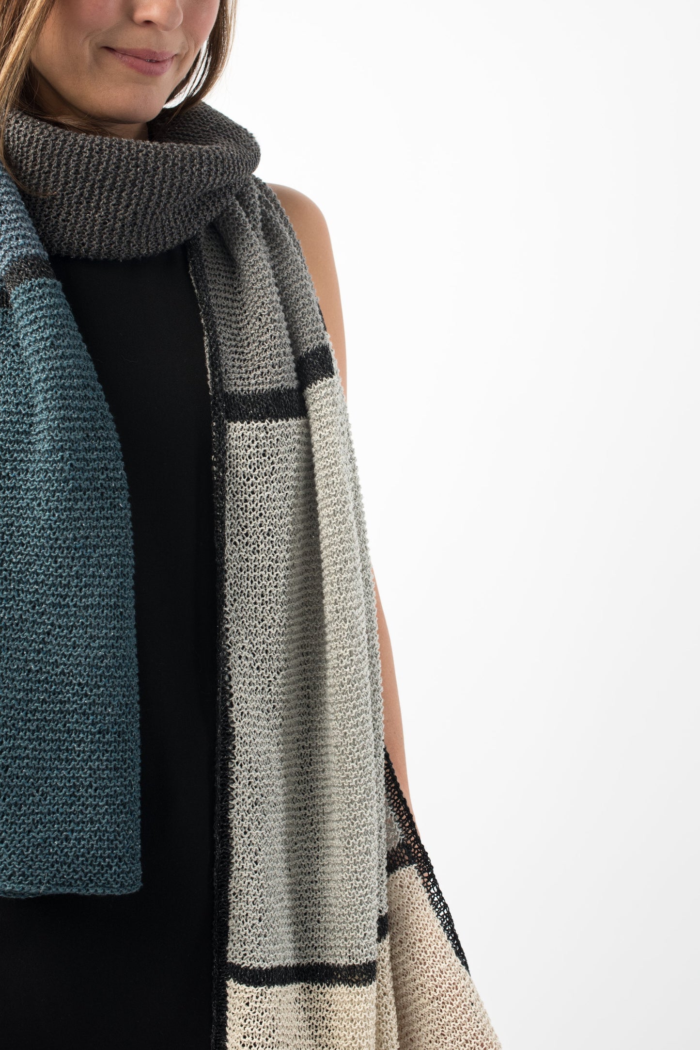 Shibui Knits Flagstone Colorblock Wrap (Twig)