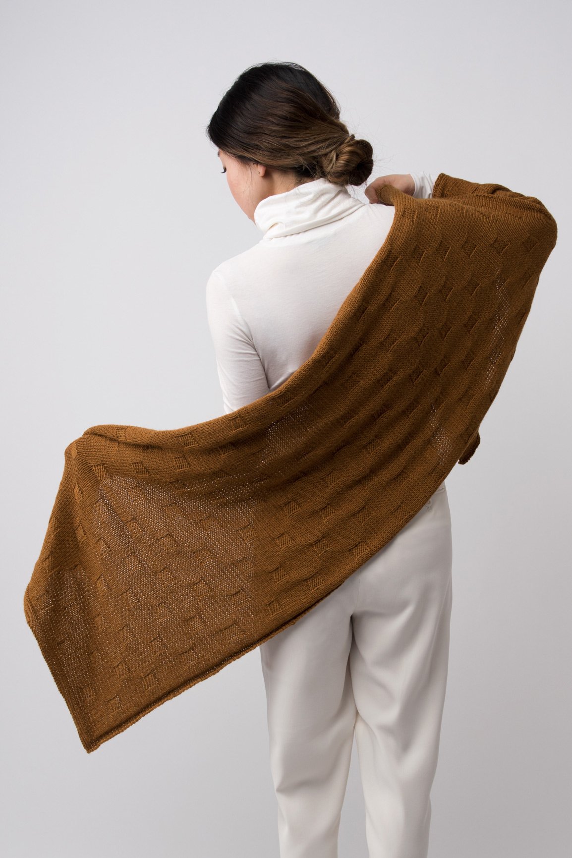Shibui Knits Motif Textured Wrap | Free Pattern 