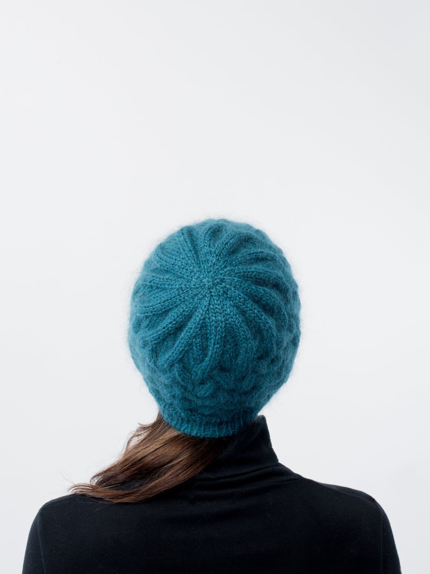 Shibui Knits Rise Cable Hat & Cowl (Drift + Silk Cloud)