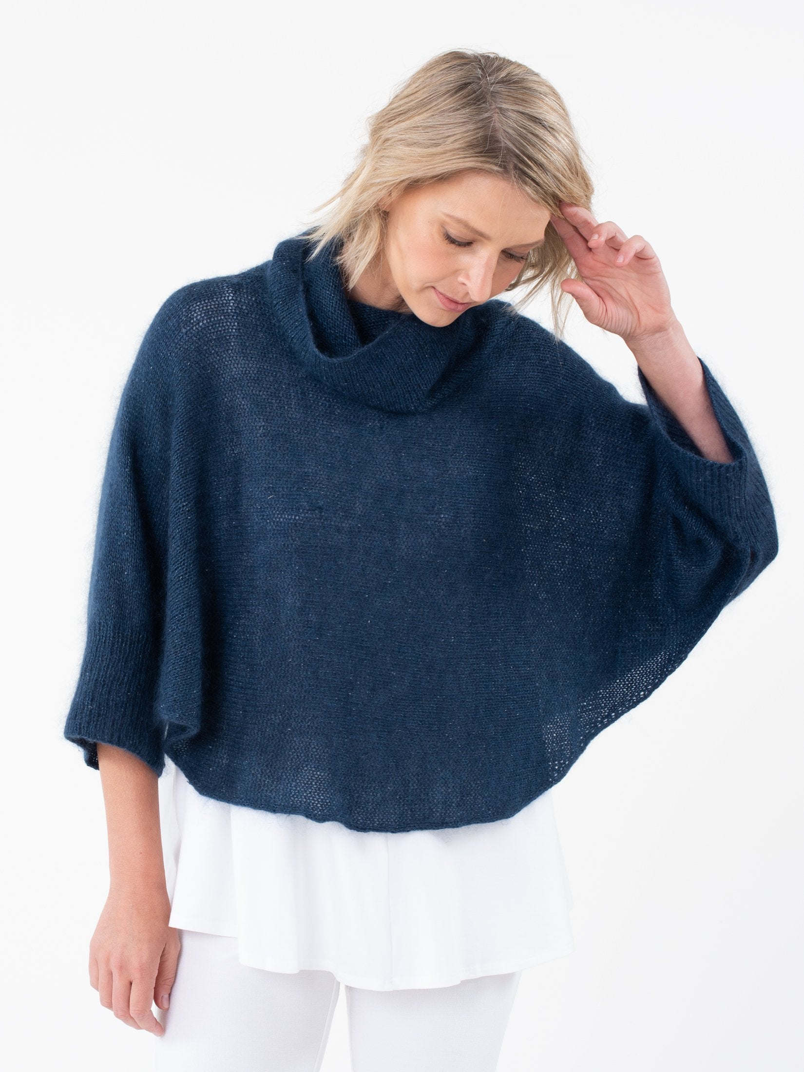 Shibui Knits Cirrus Poncho (Pebble + Silk Cloud)