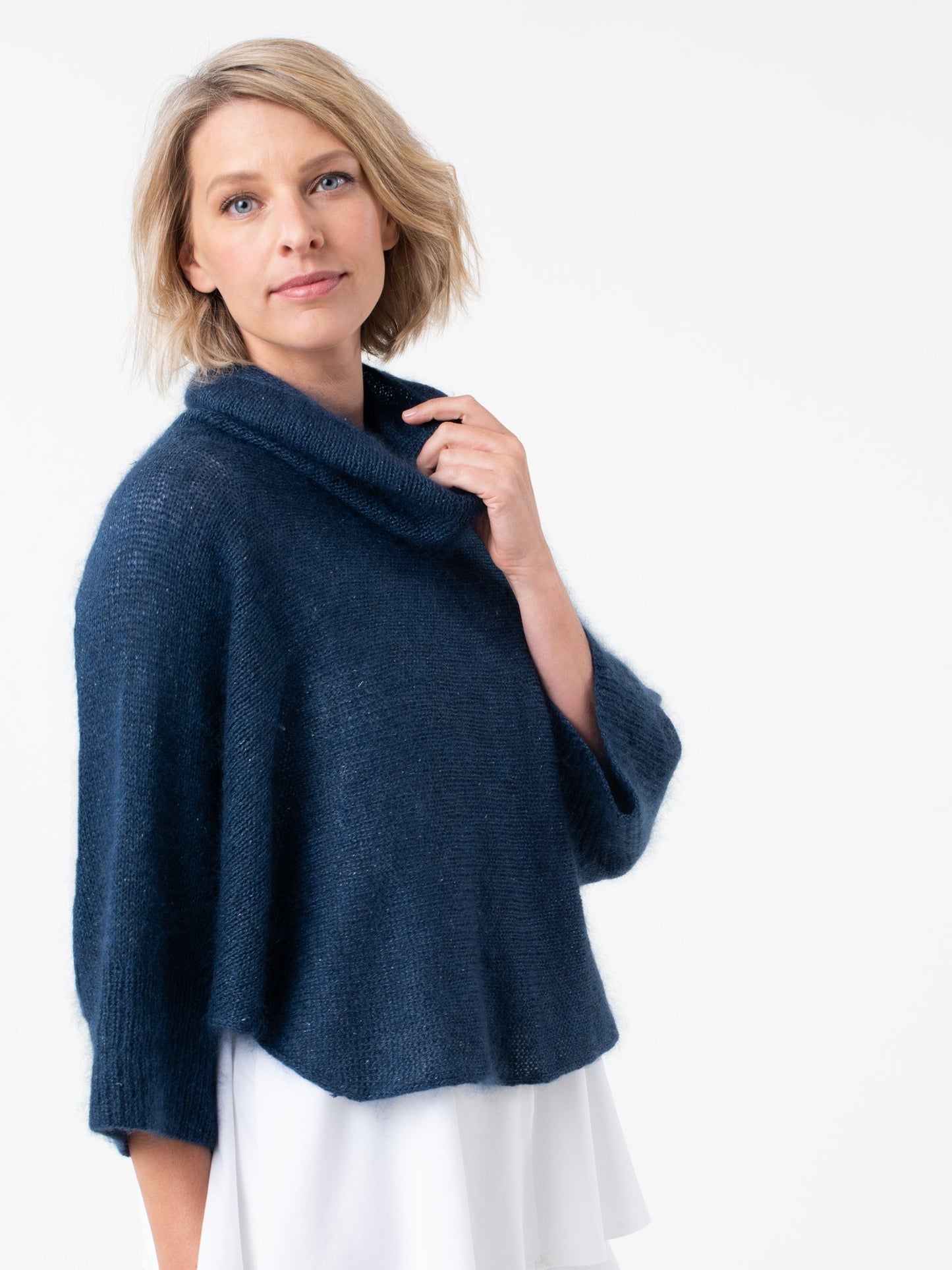 Shibui Knits Cirrus Poncho (Pebble + Silk Cloud)