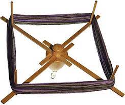 Lacis Ball Winder and Peg Swift Bundle - Lacis Fixed Peg Table Swift with Lacis In-Line Yarn Ball Winder