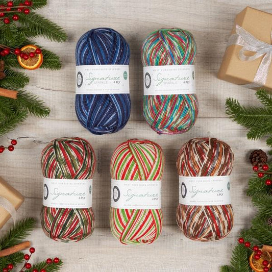 West Yorkshire Spinners Signature 4-Ply - Christmas 2020 Wool Nylon Knitting Yarn