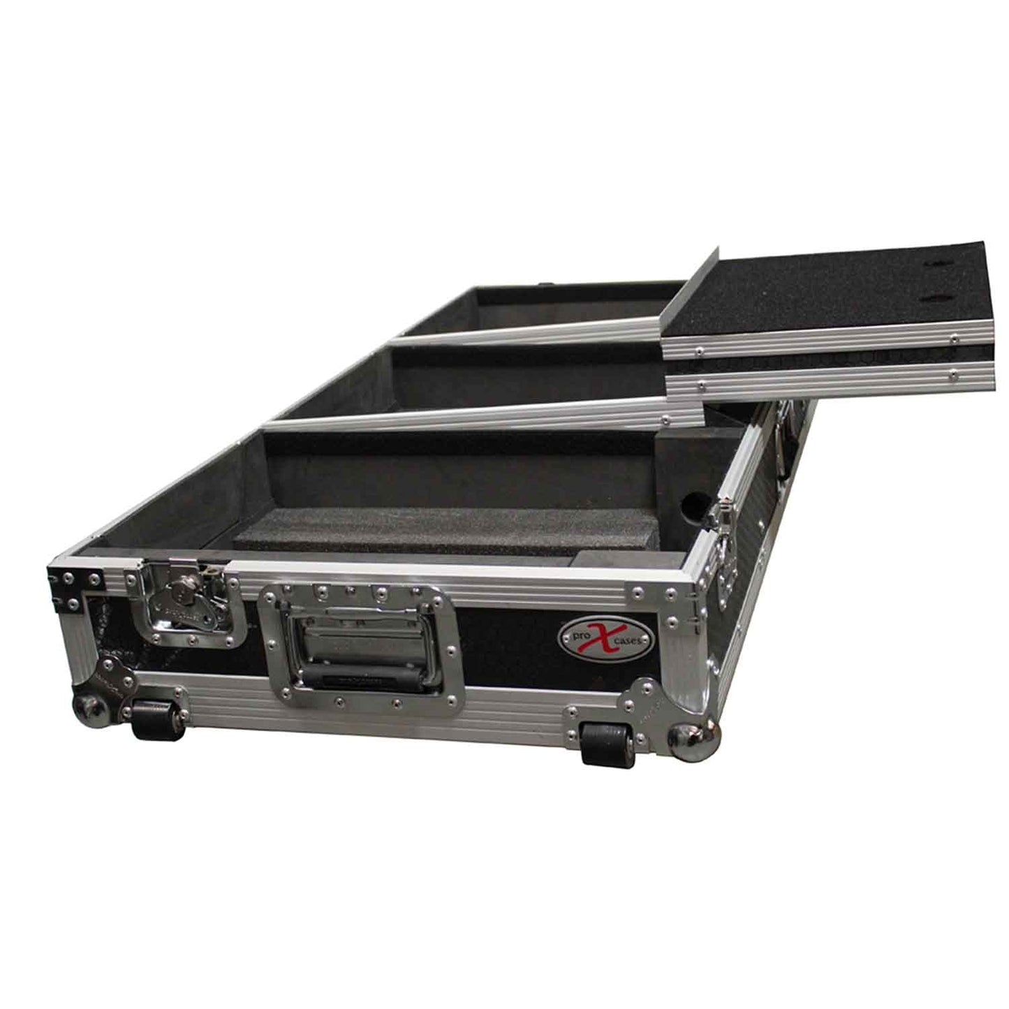 ProX XS-CDiM10WLT, Universal DJ Coffin Case for 10" Mixer & 2 (8.5-9.5") CD Players - Hollywood DJ