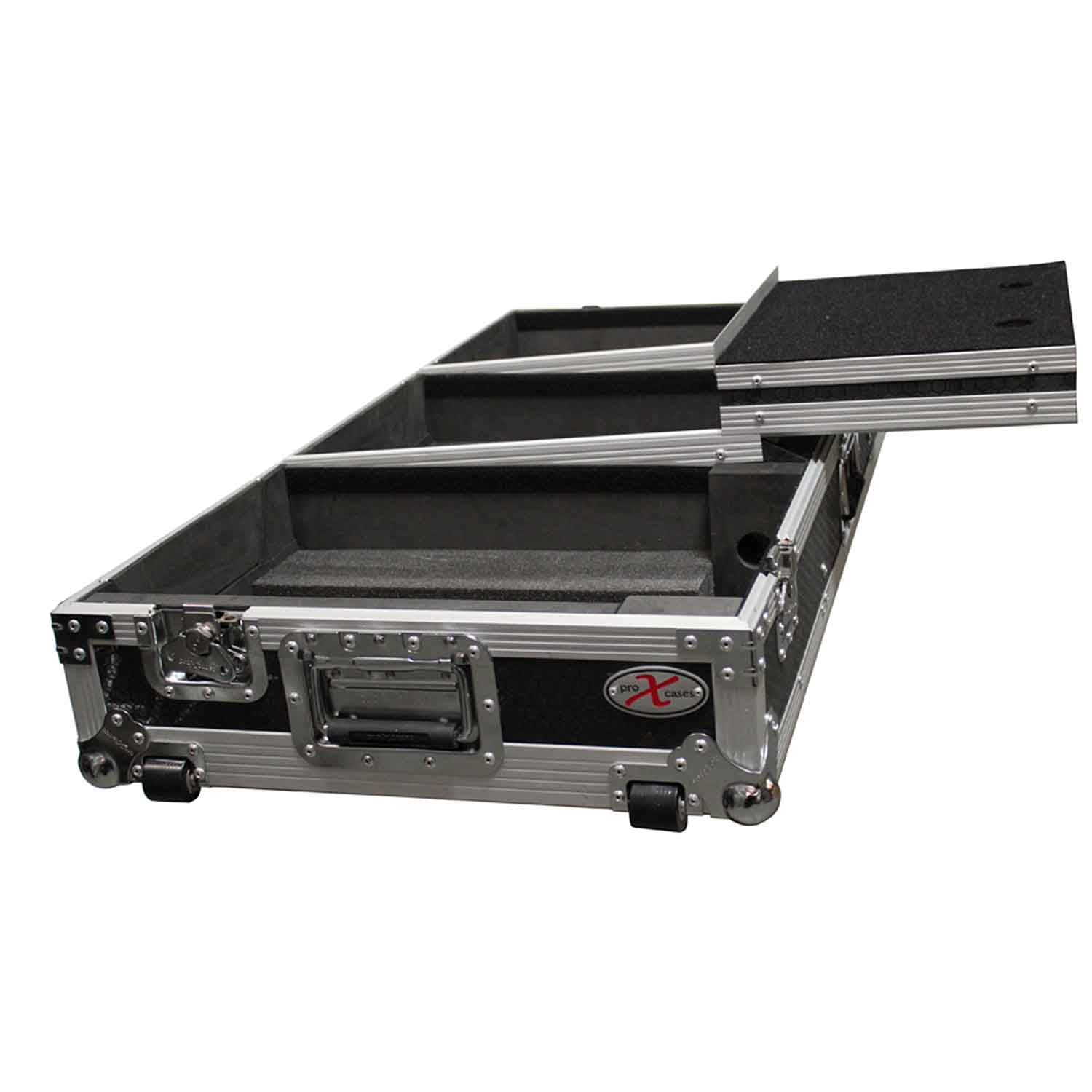 ProX XS-CDiM10WLT, Universal DJ Coffin Case for 10" Mixer & 2 (8.5-9.5") CD Players - Hollywood DJ