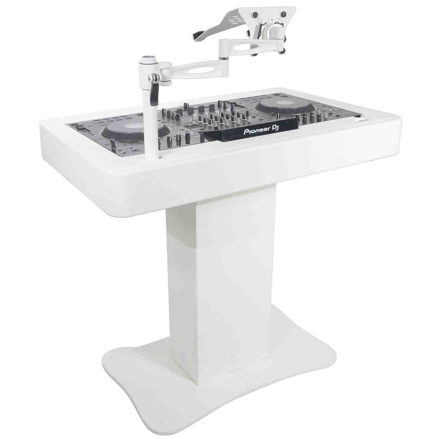 ProX XZF-DJCT W DJ Control Tower Travel Stand for PIONEER XDJ-XZ, DDJ-1000, DDJ-SX3 RANE One - White Finish - Hollywood DJ