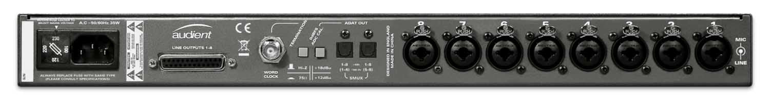 Audient ASP800 8 Channel Mic Preamp with HMX & IRON - Hollywood DJ