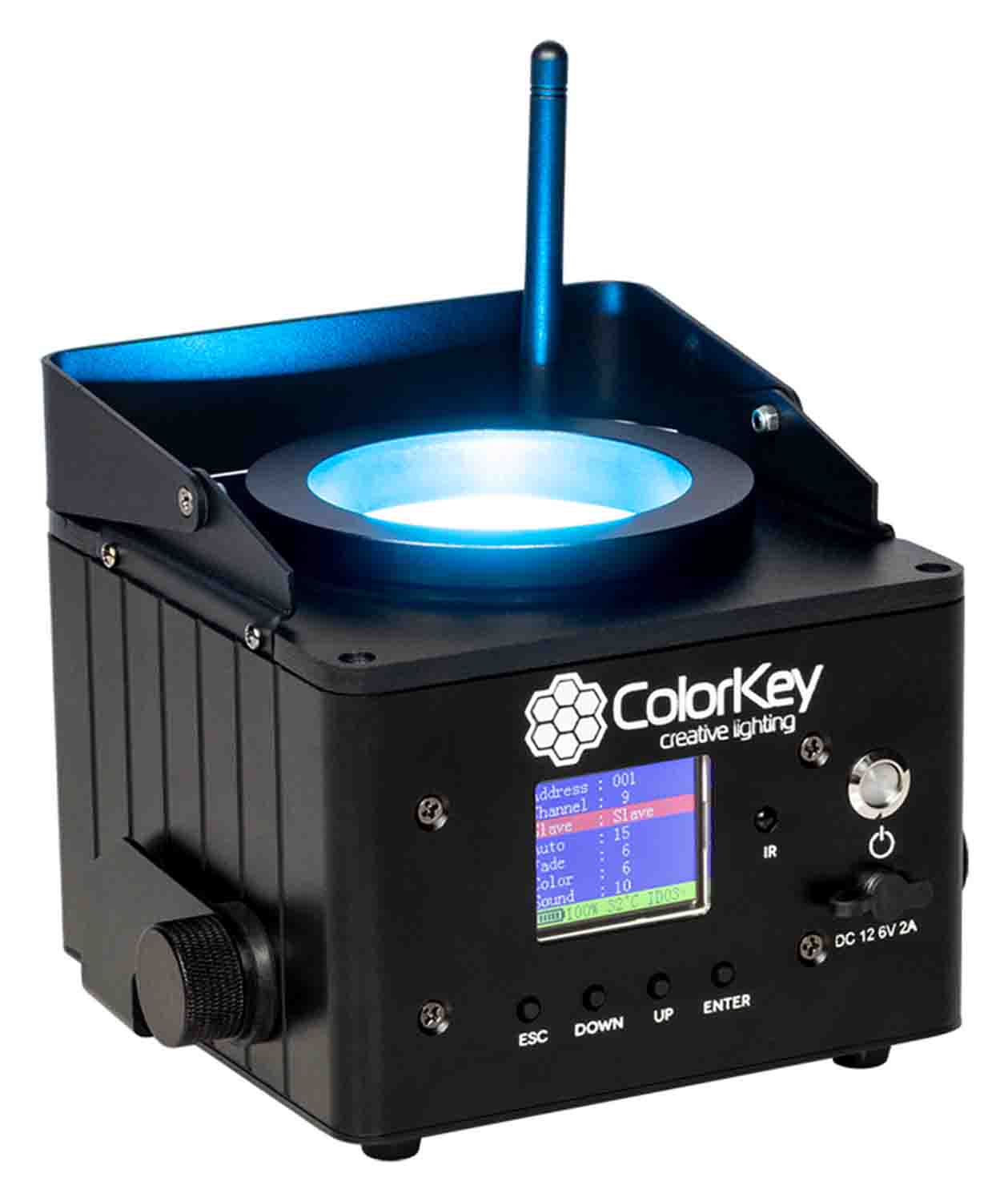 Colorkey CKU-7050, 2 Pack of AirPar COB QUAD Wireless Battery Powered Chip-on-Board Wash Light - Hollywood DJ