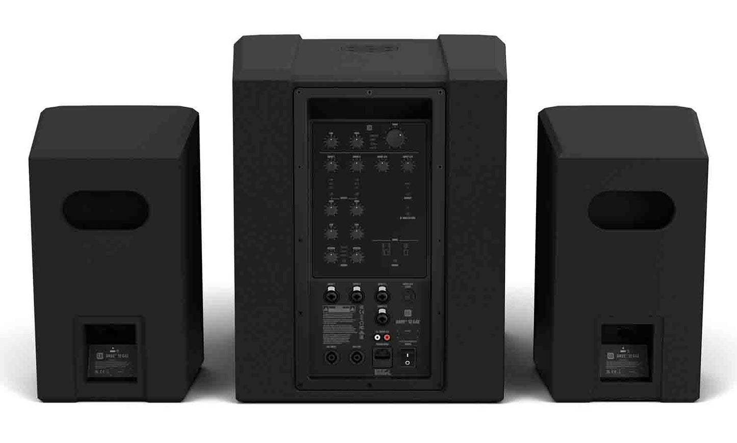 LD Systems DAVE 12 G4X Compact 2.1 Powered PA System with Bluetooth and Mixer - 750W RMS
