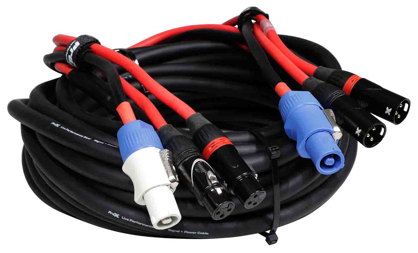 ProX XCPWC14DXLR50, 50FT Jumper Power Connection with Dual XLR-F And XLR-M - Hollywood DJ