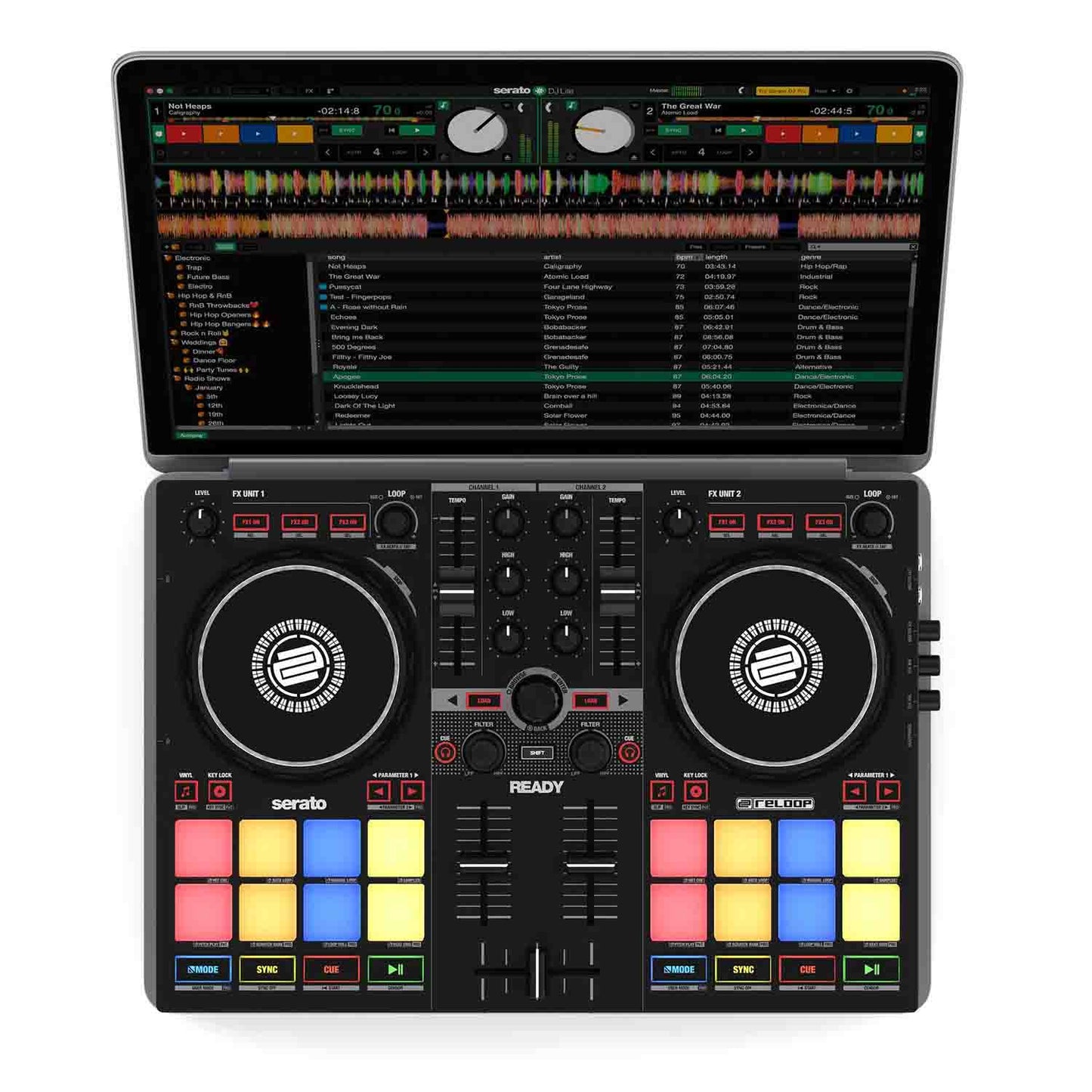 Reloop Ready 2 Channel Portable DJ Controller for Serato - Hollywood DJ