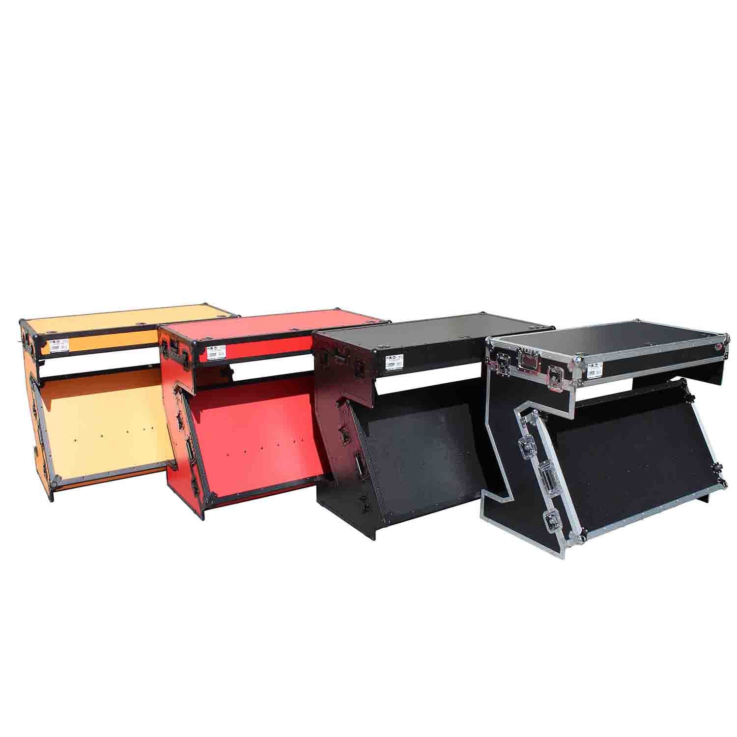 ProX XS-ZTABLEBL MK2 Flight Case Table, Z-Style DJ Table Workstation - Black on Black - Hollywood DJ