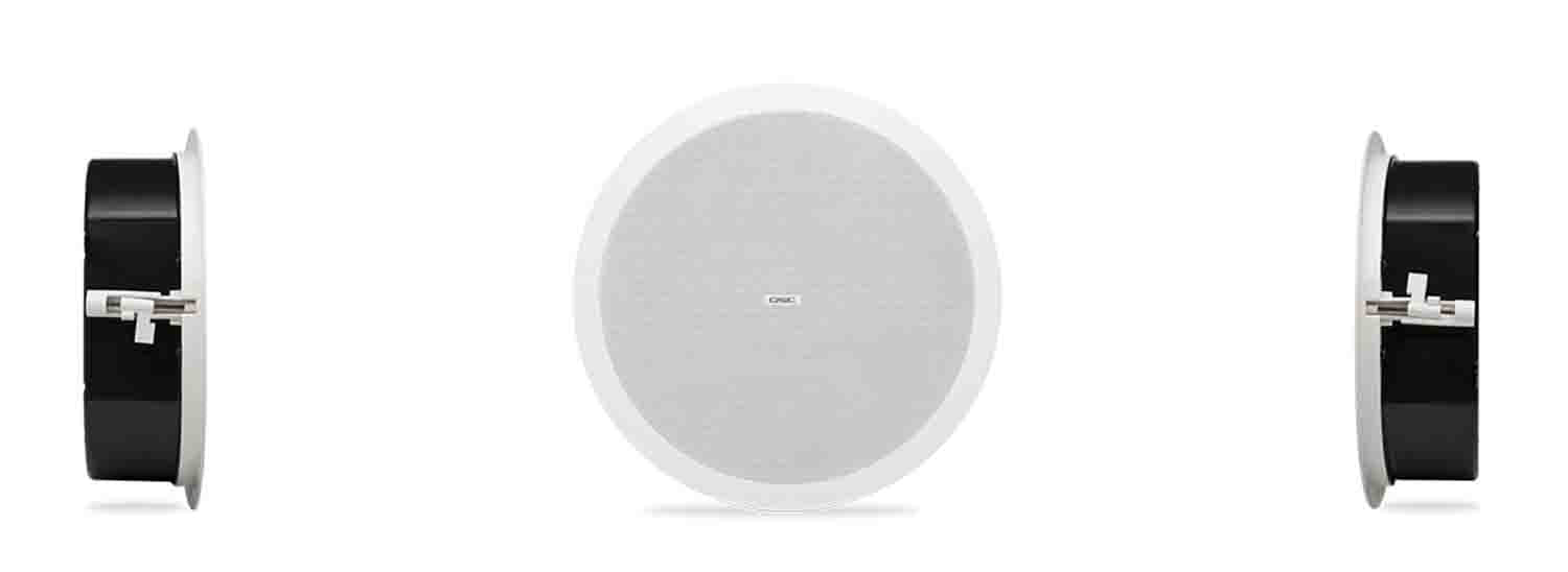QSC AD-C6T-LP 6.5-Inch 2-Way, Low-Profile Ceiling Loudspeaker - White - Hollywood DJ
