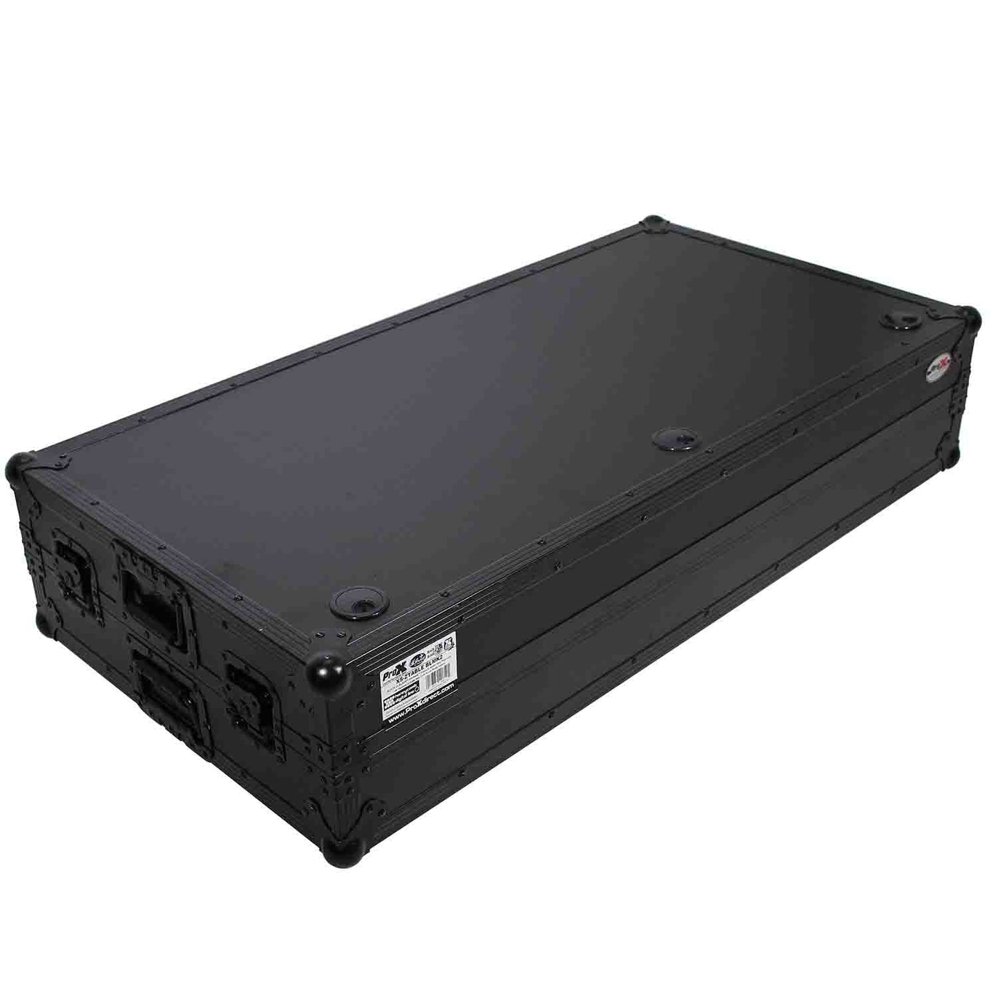 ProX XS-ZTABLEBL MK2 Flight Case Table, Z-Style DJ Table Workstation - Black on Black - Hollywood DJ