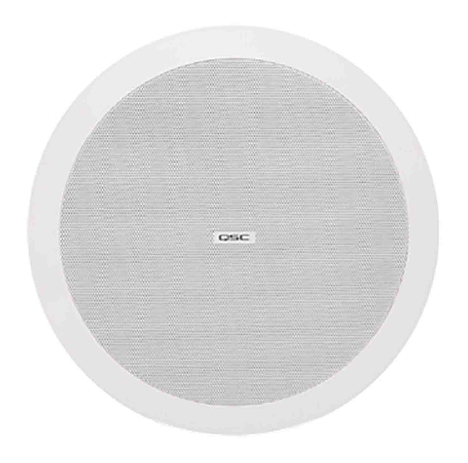 QSC AD-C4T-LP 4.5-Inch 2-Way, Low-Profile Ceiling Loudspeaker - White - Hollywood DJ
