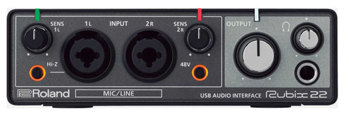 Roland RUBIX22 2x2 USB Audio Interface for MAC, PC and IPAD - Hollywood DJ