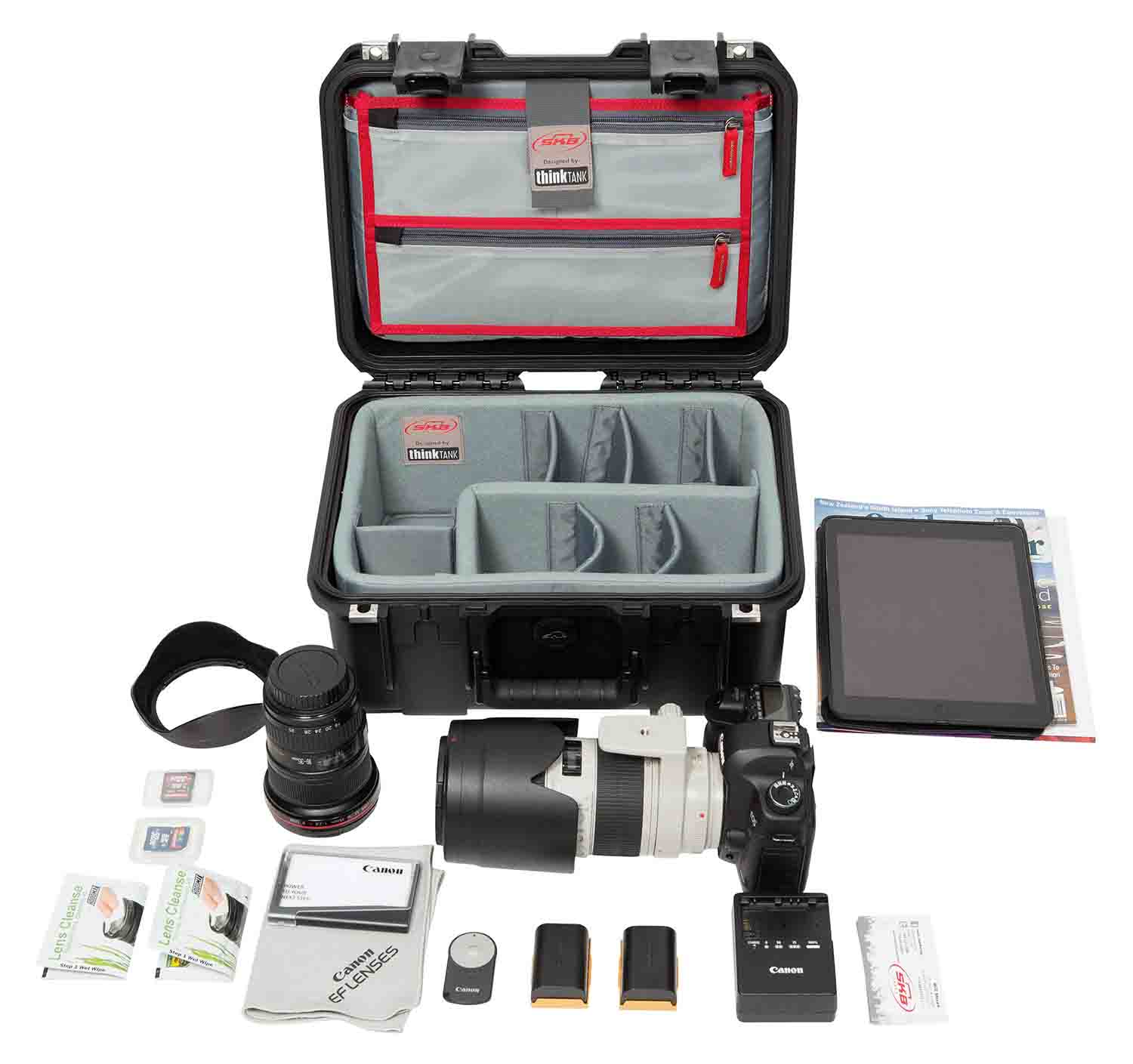 SKB Cases 3i-1309-6DL Case with Think Tank Photo Dividers and Lid Organizer - Black - Hollywood DJ