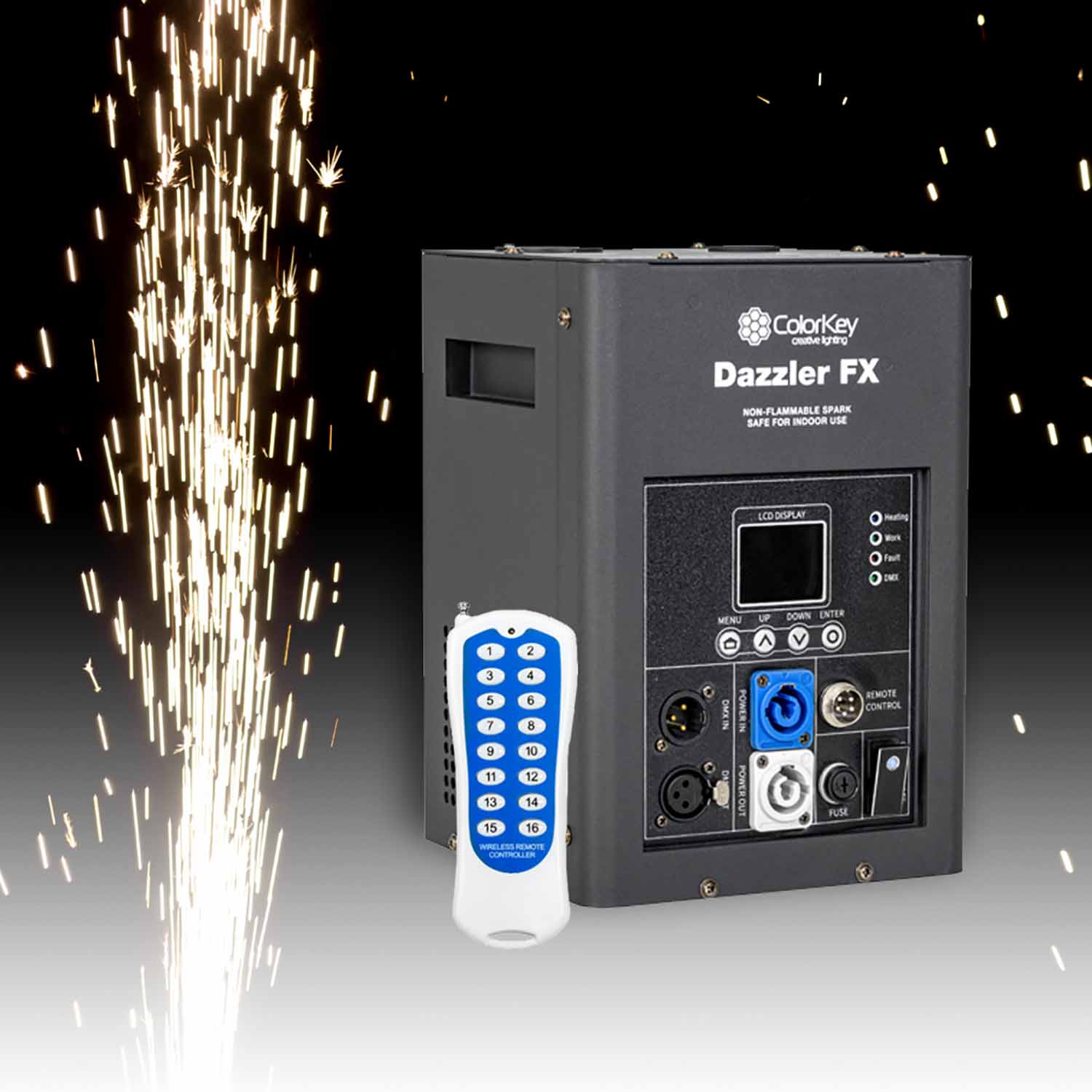 Colorkey CKU-7700 Dazzler FX Cold Spark Machine - Black - Hollywood DJ
