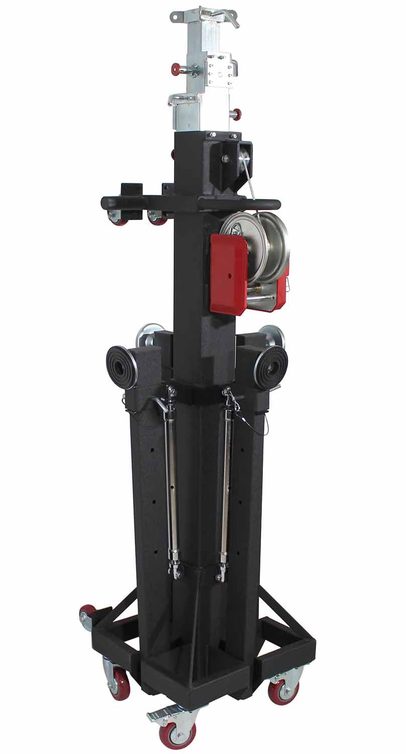 ProX XT-CRANK18FT-500 Lighting Heavy-Duty Crank Truss Stand 500 Lbs Capacity with Outriggers Center Load18'Includes T-Adapter Truss Mount - 18 Feet - Hollywood DJ