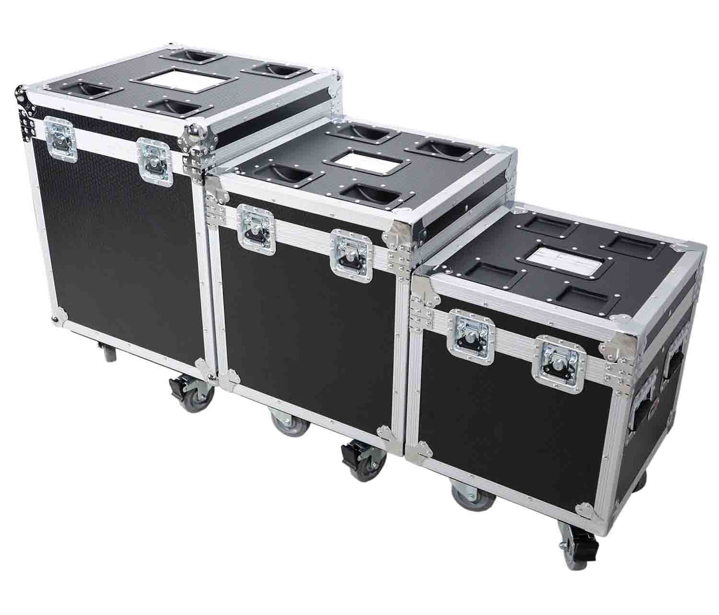 ProX XS-UTL49 PKG3, ATA Style Road Cases Large, Medium and Small Size with Wheels - Package of 3 - Hollywood DJ
