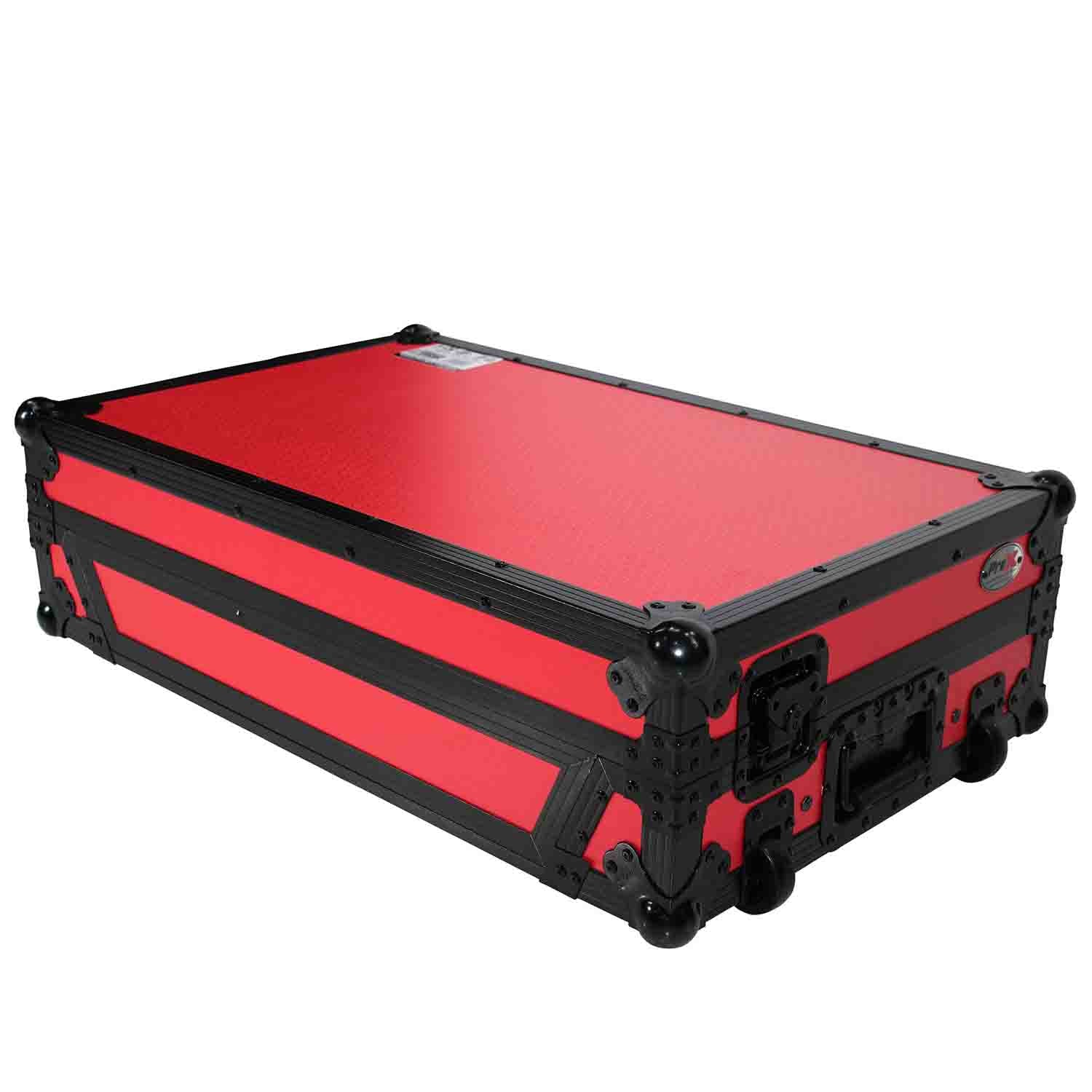 ProX XS-DDJ1000WLTRB DJ Flight Case for Pioneer DDJ-1000 & DDJ-1000 SRT Digital Controller - Black on Red - Hollywood DJ