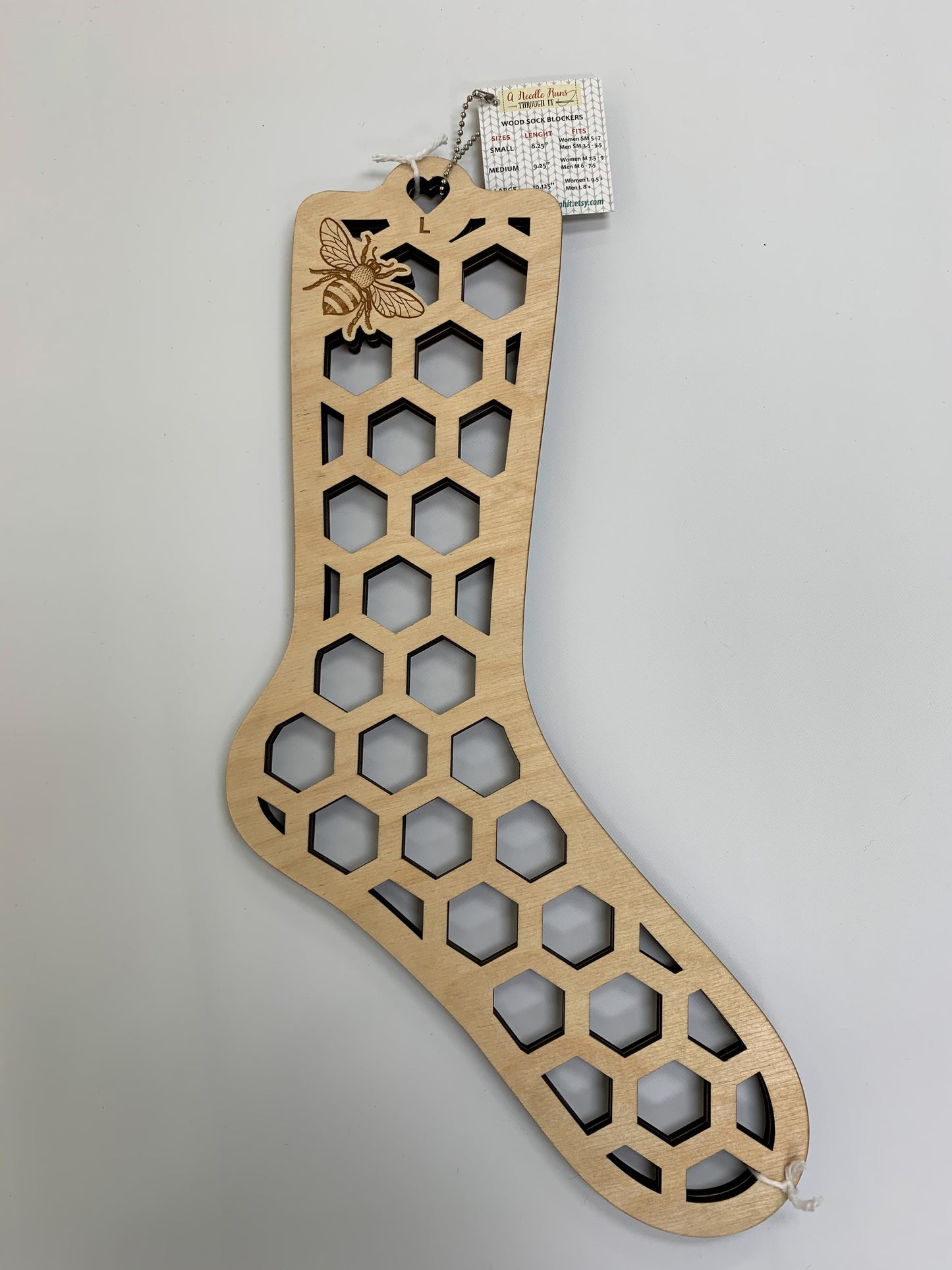 Wooden Sock Blockers by A Needle Runs Through It
