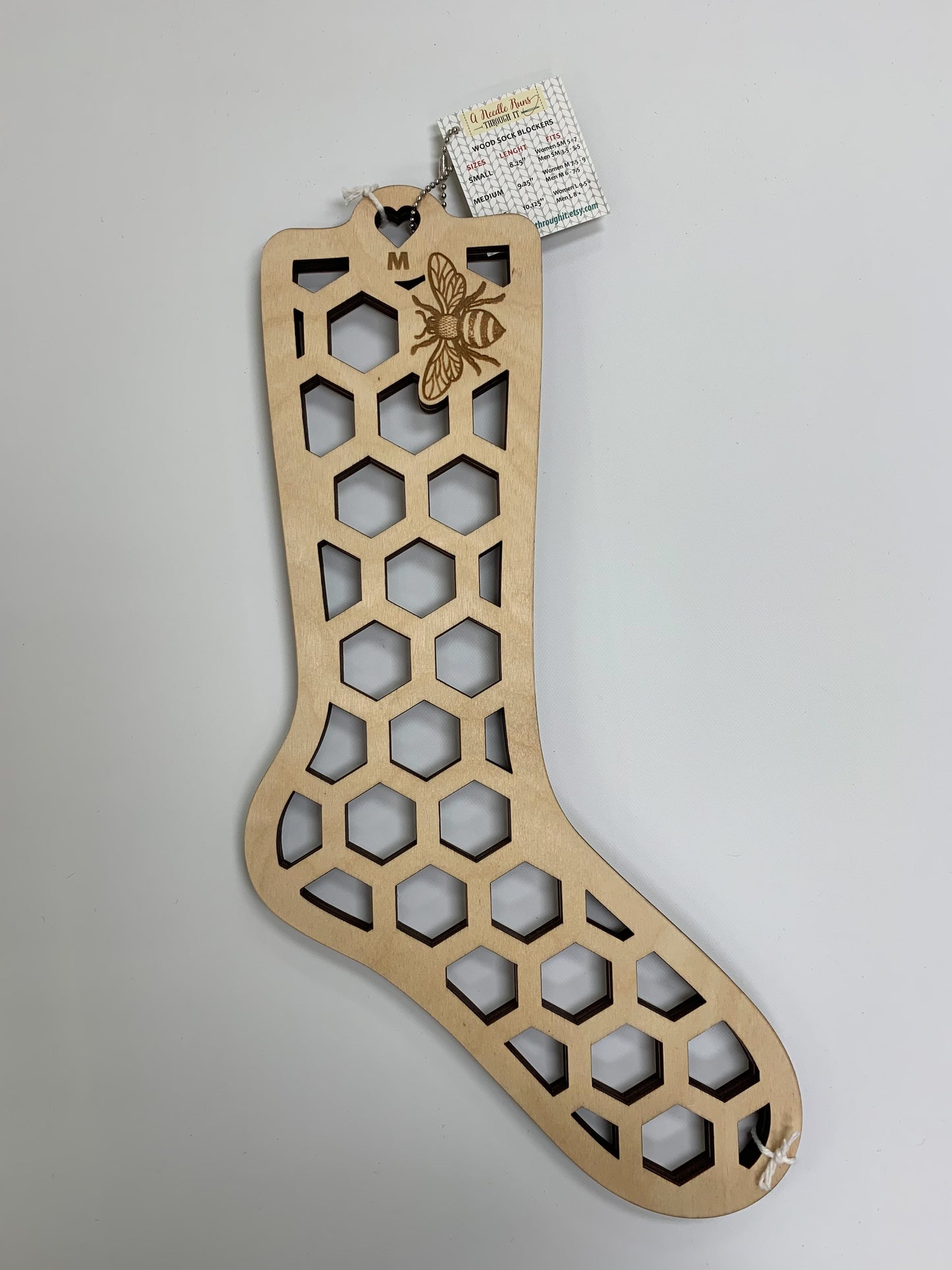 Wooden Sock Blockers by A Needle Runs Through It