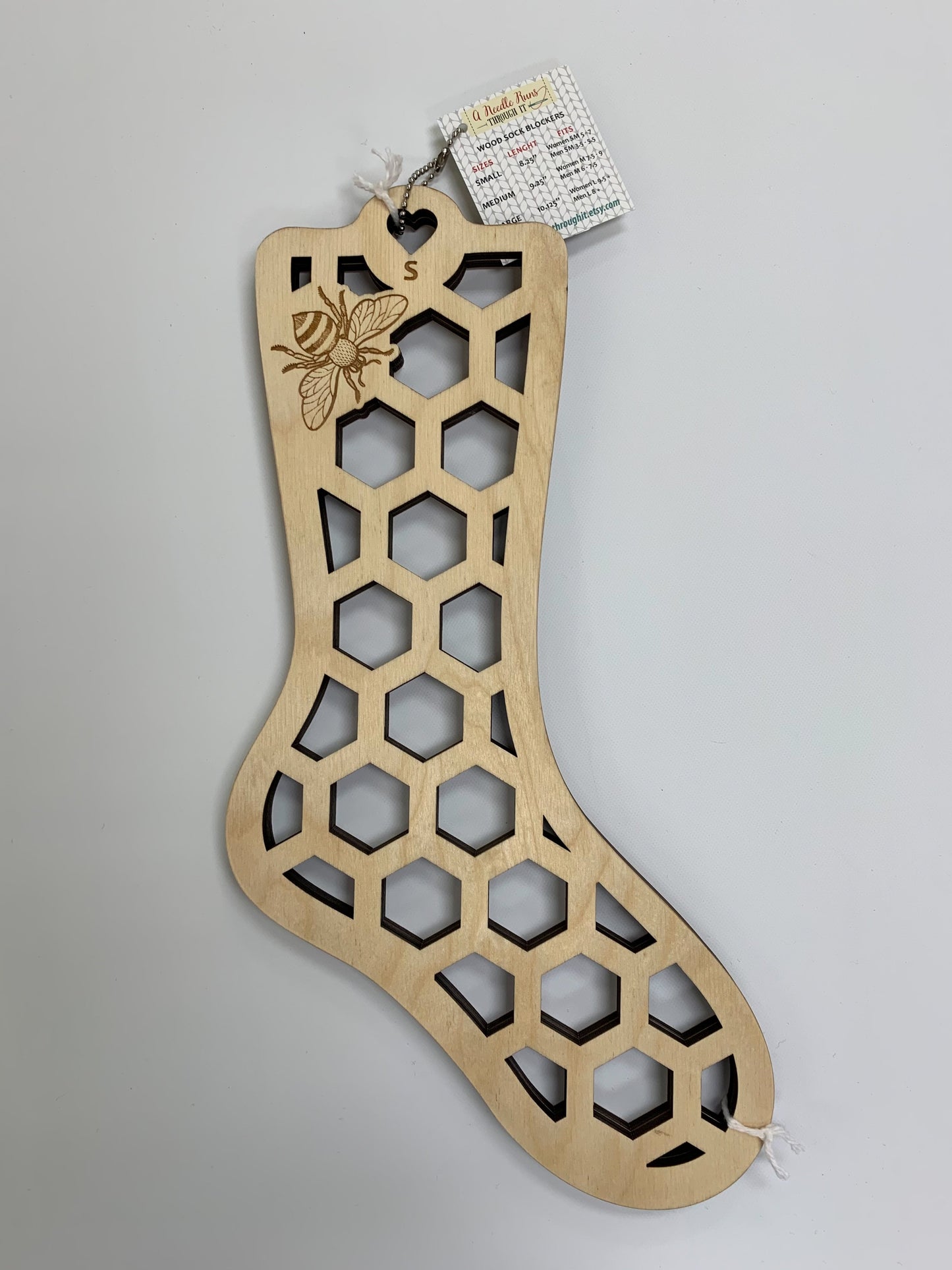 Wooden Sock Blockers by A Needle Runs Through It