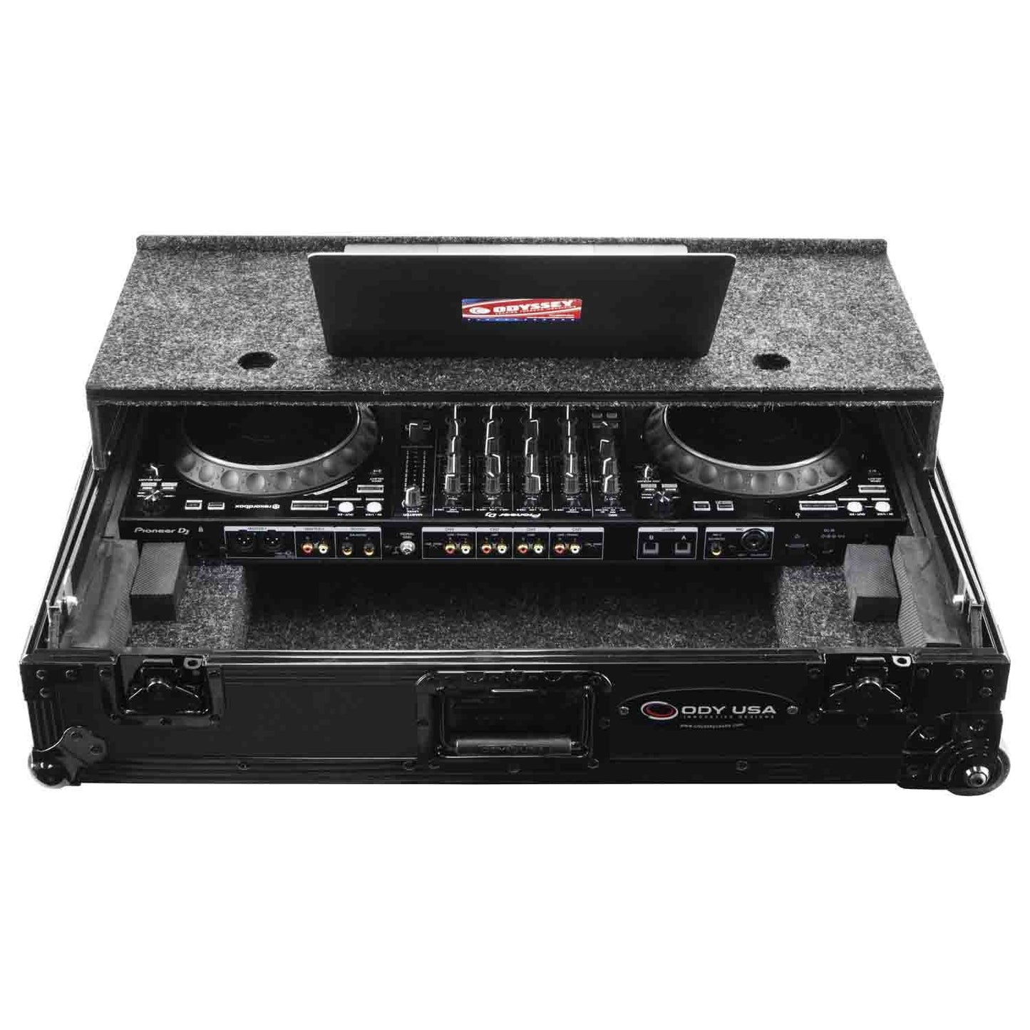 Open Box: Odyssey FZGSDDJ1000BLCW DJ Case for Pioneer DDJ-1000 / DDJ-1000SRT DJ Controller with Patented Glide Platform and Corner Wheels - Black - Hollywood DJ